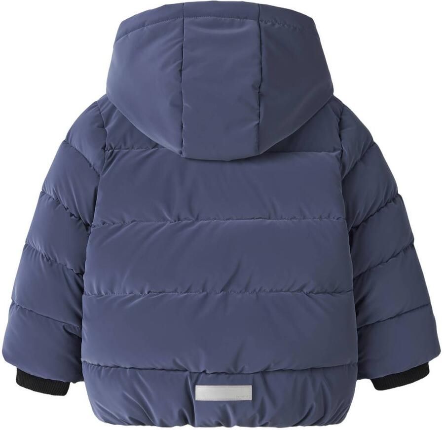NAME IT MINI winterjas donkerblauw Jongens Polyester Capuchon Effen - Foto 2