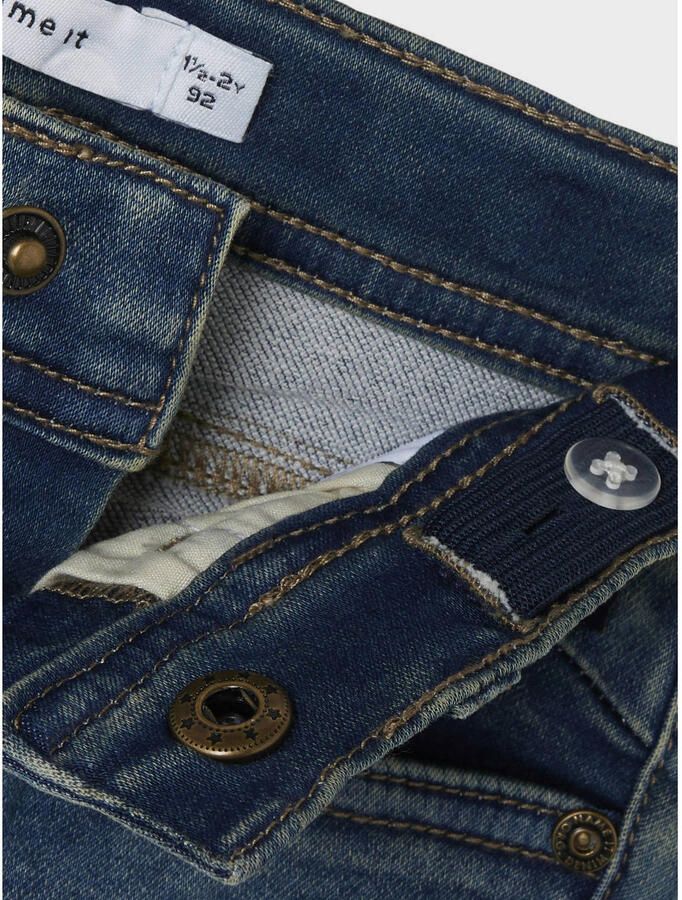Name it MINI x-slim fit jeans NMMTHEO Blauw Jongens Stretchdenim Effen 104