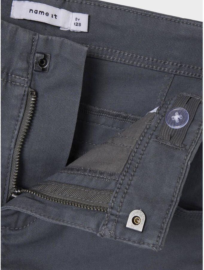 Name it KIDS regular fit cargobroek NKMRYAN donkergrijs Jongens Stretchkatoen 176 - Foto 2