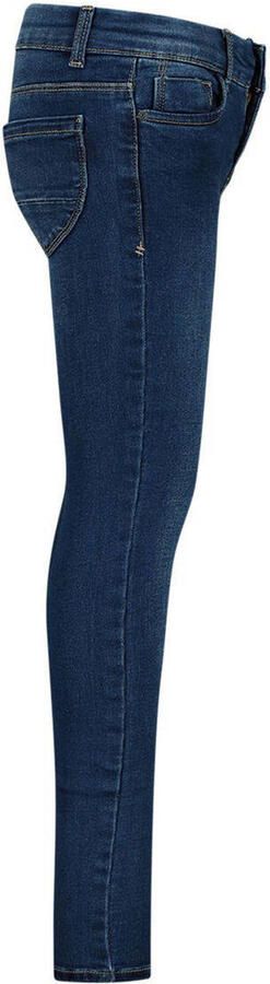Name it skinny jeans NKFPOLLY dark blue denim Blauw Meisjes Stretchdenim 140