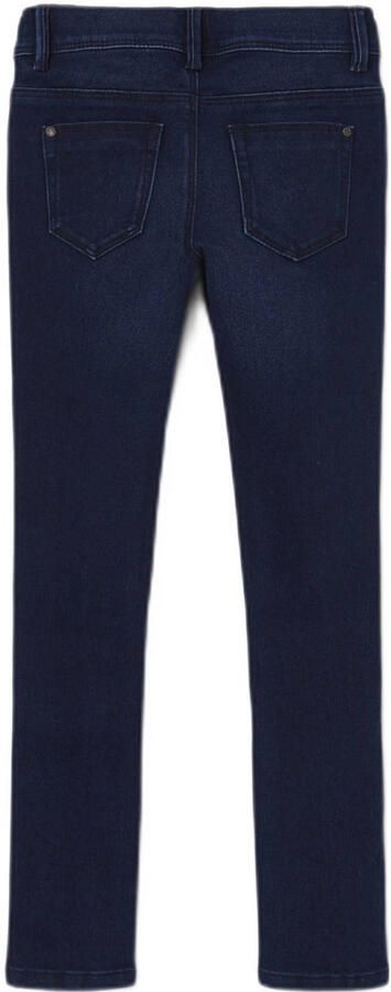 Name it skinny jeans NKFPOLLY dark blue denim Blauw Meisjes Stretchdenim 104 - Foto 3