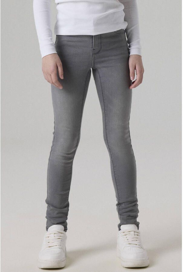 Name it skinny jeans NKFPOLLY light grey denim Grijs Meisjes Stretchdenim 122