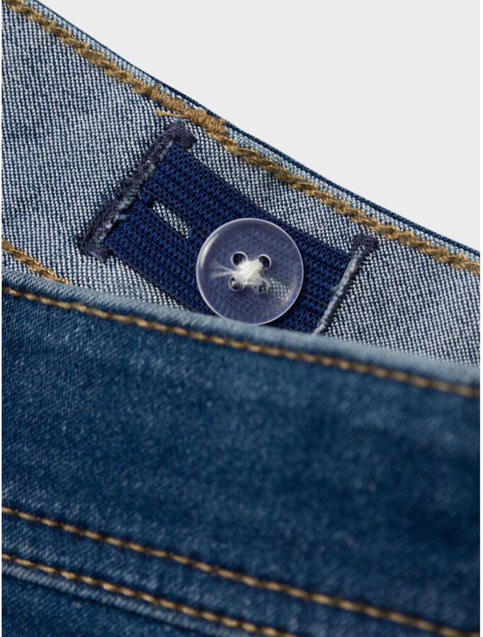 Name it KIDS slim fit denim short NKMSILAS medium blue denim Blauw Jongens Stretchdenim 140