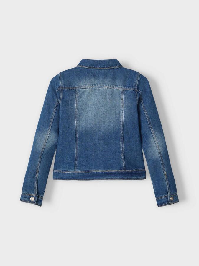 Name it KIDS spijkerjas medium blue denim Blauw Effen 104 - Foto 3