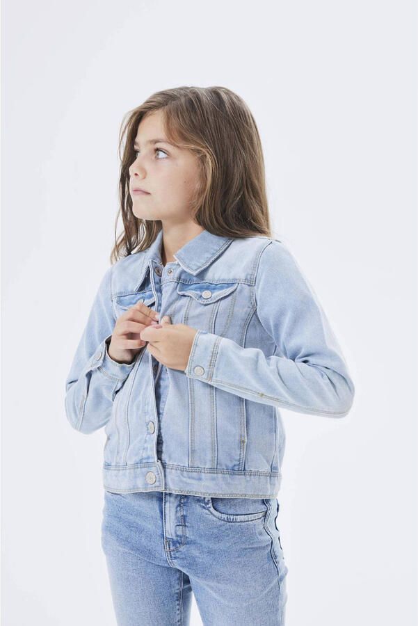 Name it KIDS spijkerjas NKFSTAR light blue denim Blauw Effen 104 - Foto 2