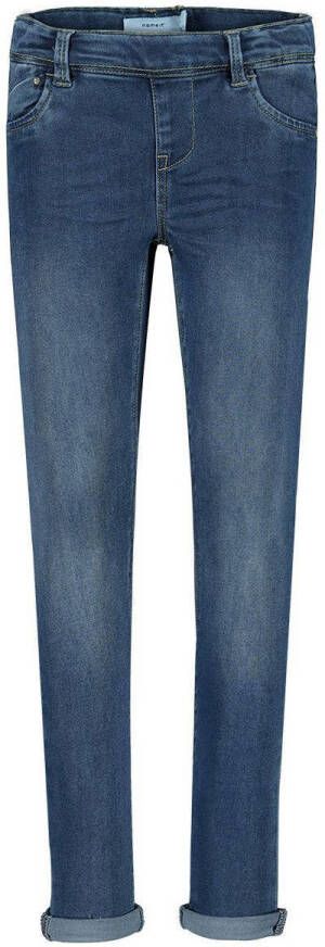 Name it skinny jegging NKF POLLY medium blue denim Jeans Blauw Meisjes Stretchdenim 152