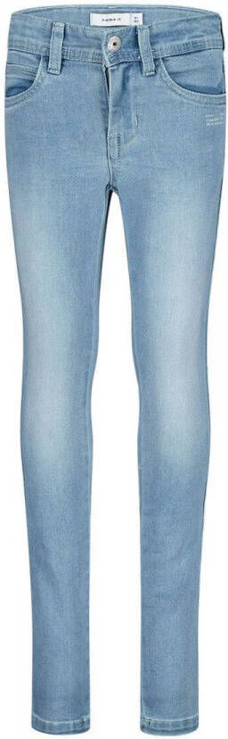 Name it slim fit jeans NKMTHEO light blue denim Blauw Jongens Stretchdenim 128