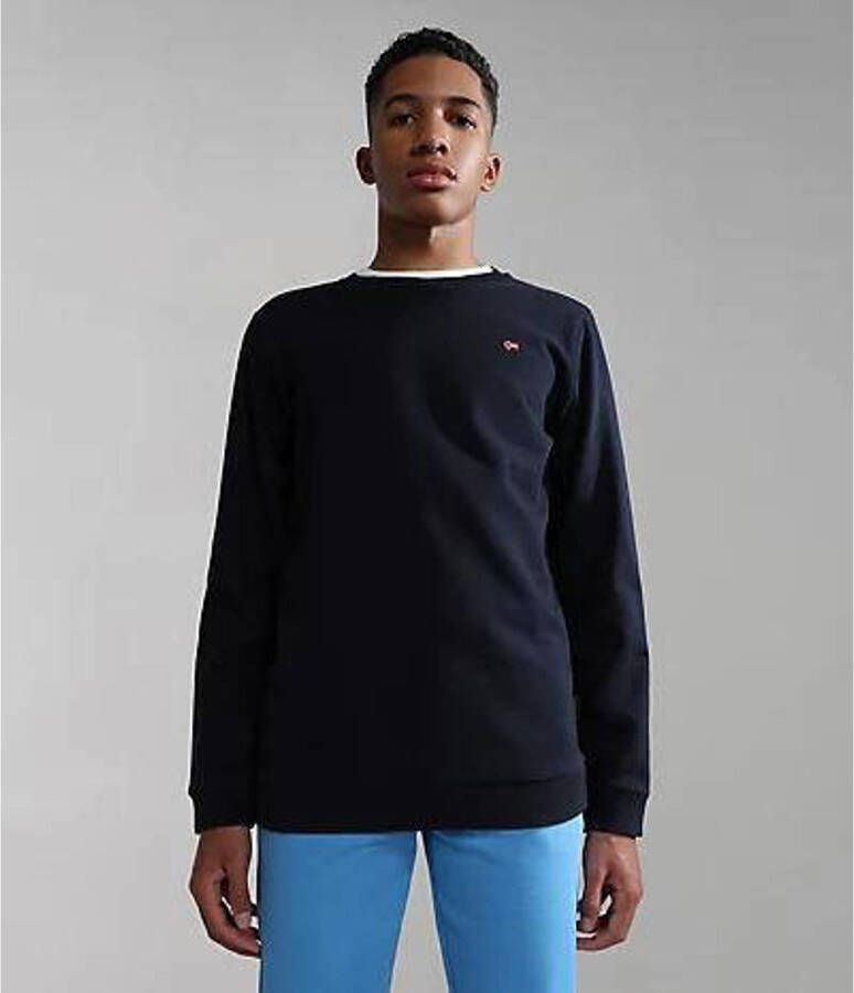 Napapijri sweater donkerblauw Katoen (duurzaam) Ronde hals 164