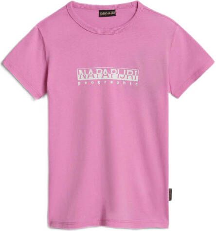 Napapijri T-shirt K S-BOX SS 1 met logo roze