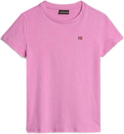 Napapijri T-shirt K SALIS SS 2 roze Katoen (duurzaam) Ronde hals 152