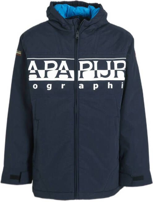 Napapijri winterjas met logo marine