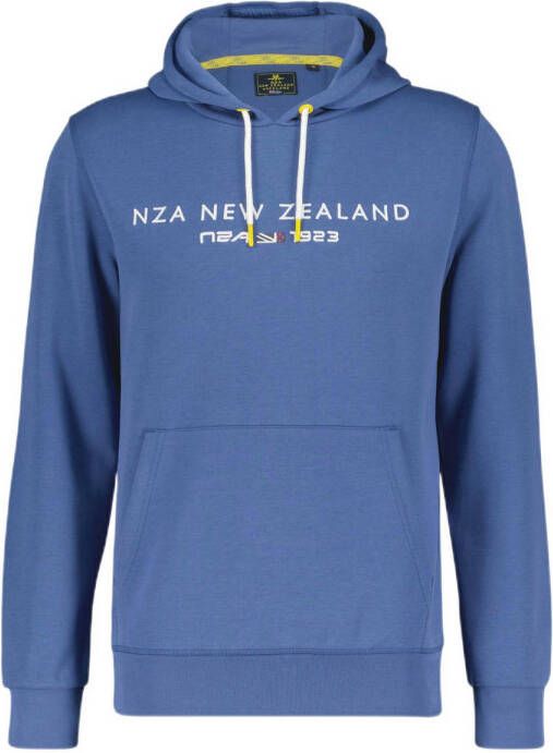 New Zealand Auckland hoodie Whakapapa met logo lead blue