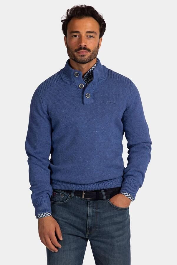 New zealand auckland NZA Pullover Mocker Eltham Knit Melange Capri Blue