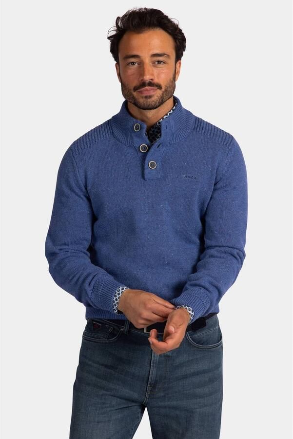 New zealand auckland NZA Pullover Mocker Eltham Knit Melange Capri Blue - Foto 2
