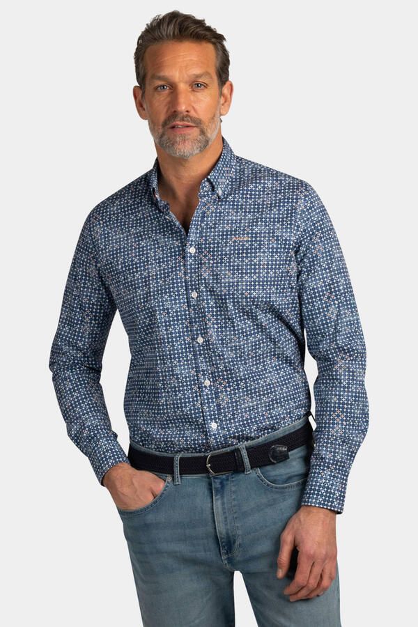 New Zealand Auckland regular casual overhemd blauw
