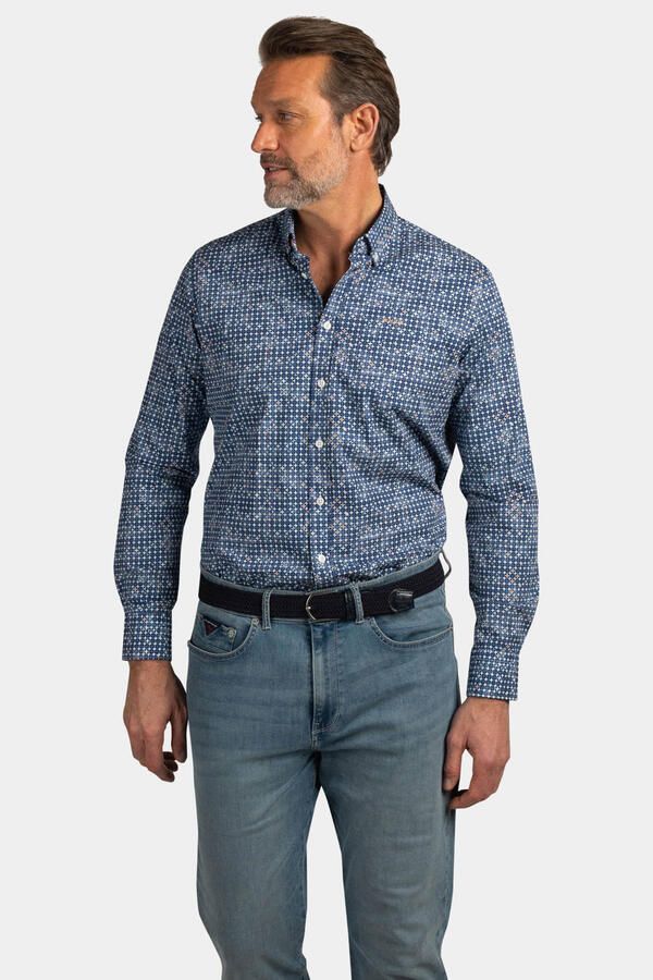 New Zealand Auckland regular casual overhemd blauw - Foto 2