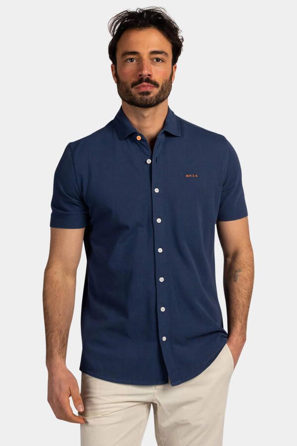 New Zealand Auckland regular casual overhemd donkerblauw