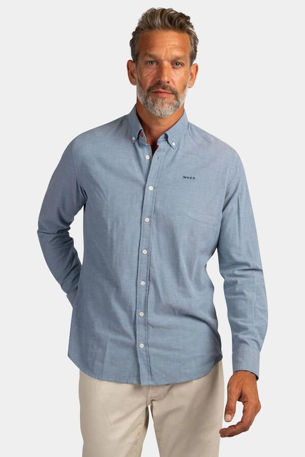 New Zealand Auckland regular fit casual overhemd capri blauw