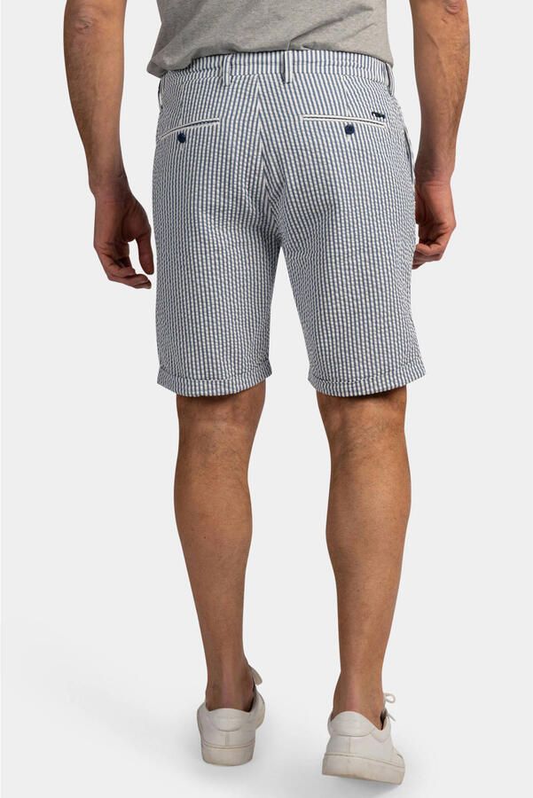 New Zealand Auckland regular gestreepte casual short blauw - Foto 2
