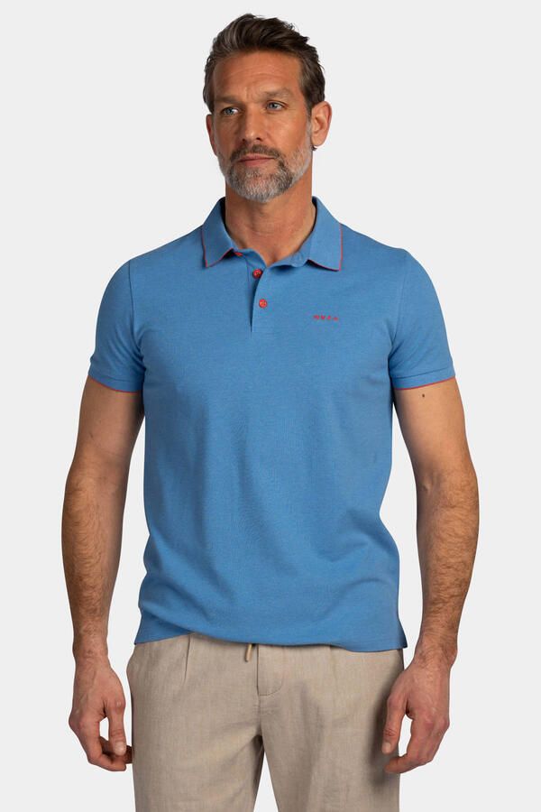 New zealand auckland NZA Polo Henley Piqué Sailing Blauw