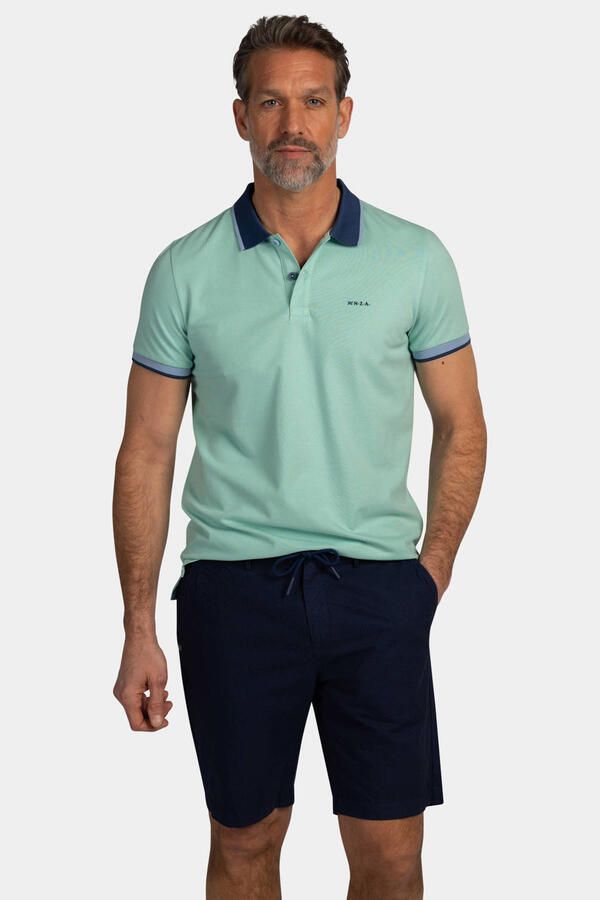 New zealand auckland NZA Polo Foxton Piqué Pale Leaf