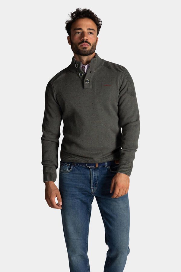 New zealand auckland Sweater NZA Pullover Mocker Conor Melange Army Grey - Foto 2