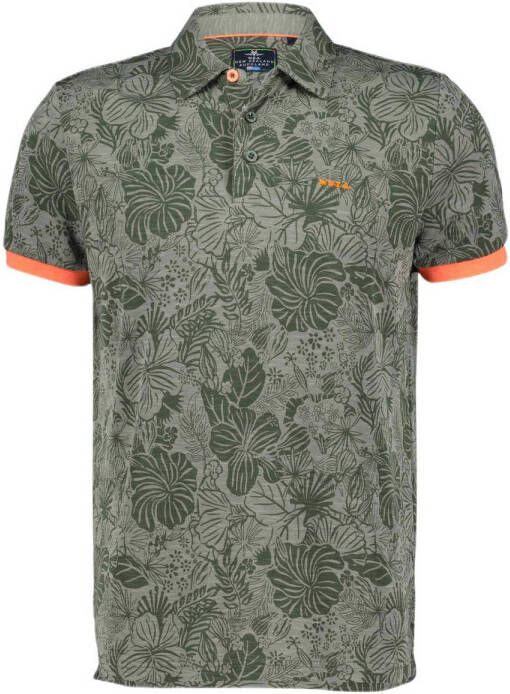 New Zealand Auckland regular fit polo Slate met all over print high summer army