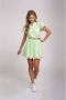 NIK&NIK A-lijn jurk Sisi met stippen limegroen Meisjes Katoen (duurzaam) V-hals 128 - Thumbnail 1