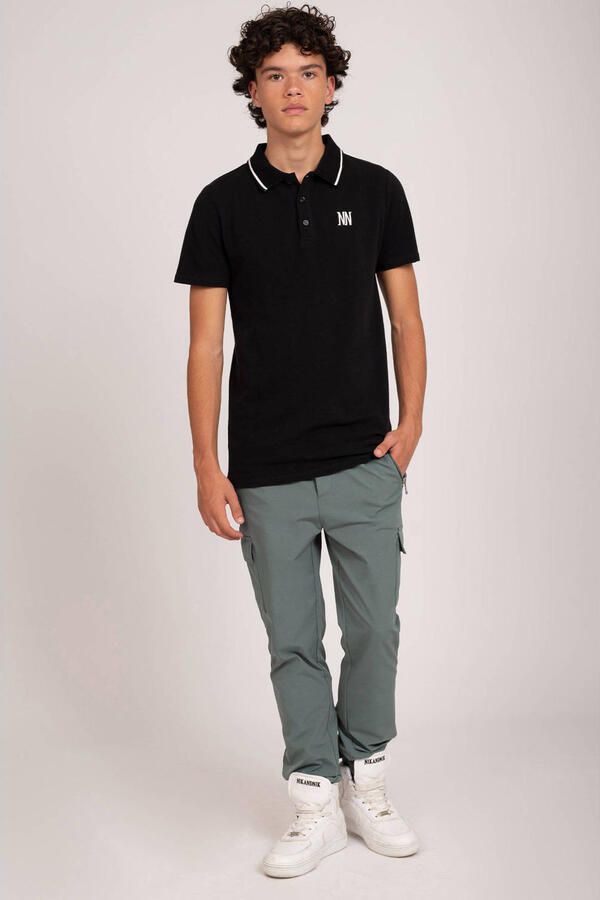 NIK&NIK broek Kenneth grijsgroen Jongens Nylon Effen 164