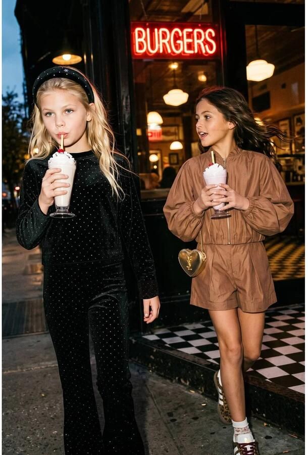 NIK&NIK casual short met plooien bruin Korte broek Meisjes Viscose Effen - Foto 2