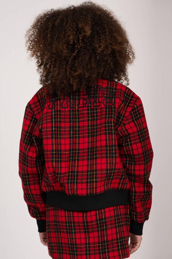 NIK & NIK Meisjes Jassen Tartan Bomber Rood - Foto 3