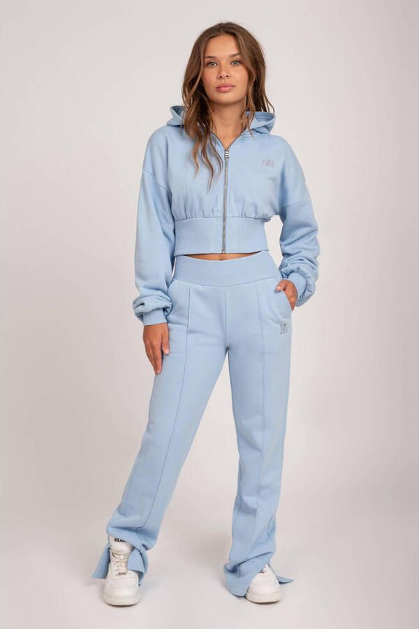 NIK&NIK joggingbroek Fos lavendelblauw Meisjes Sweat Effen 152