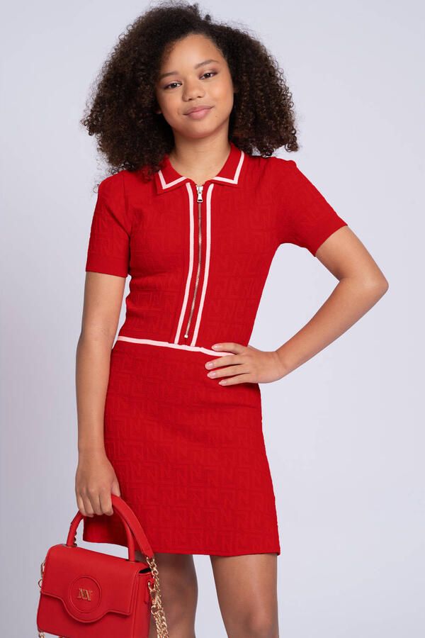 NIK & NIK Meisjes Jurken Lieve Dress Rood - Foto 3