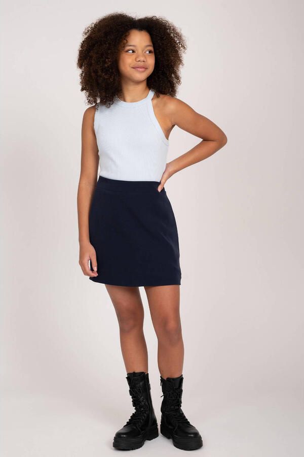 NIK&NIK korte rok donkerblauw Meisjes Polyester Effen 164