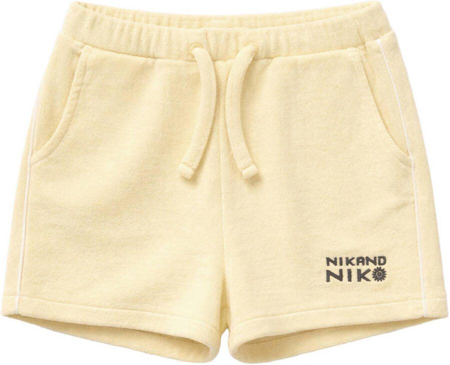 NIK&NIK regular waist sweatshort lichtgeel