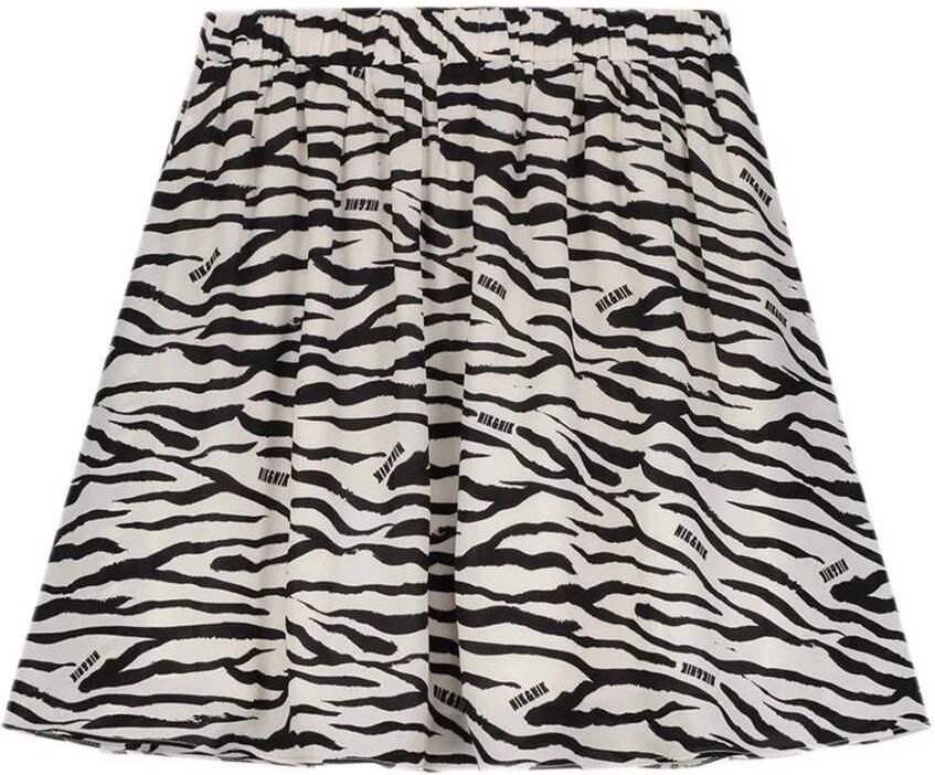 NIK&NIK rok Kenley met zebraprint ecru zwart Meisjes Polyester Zebraprint 152 - Foto 2