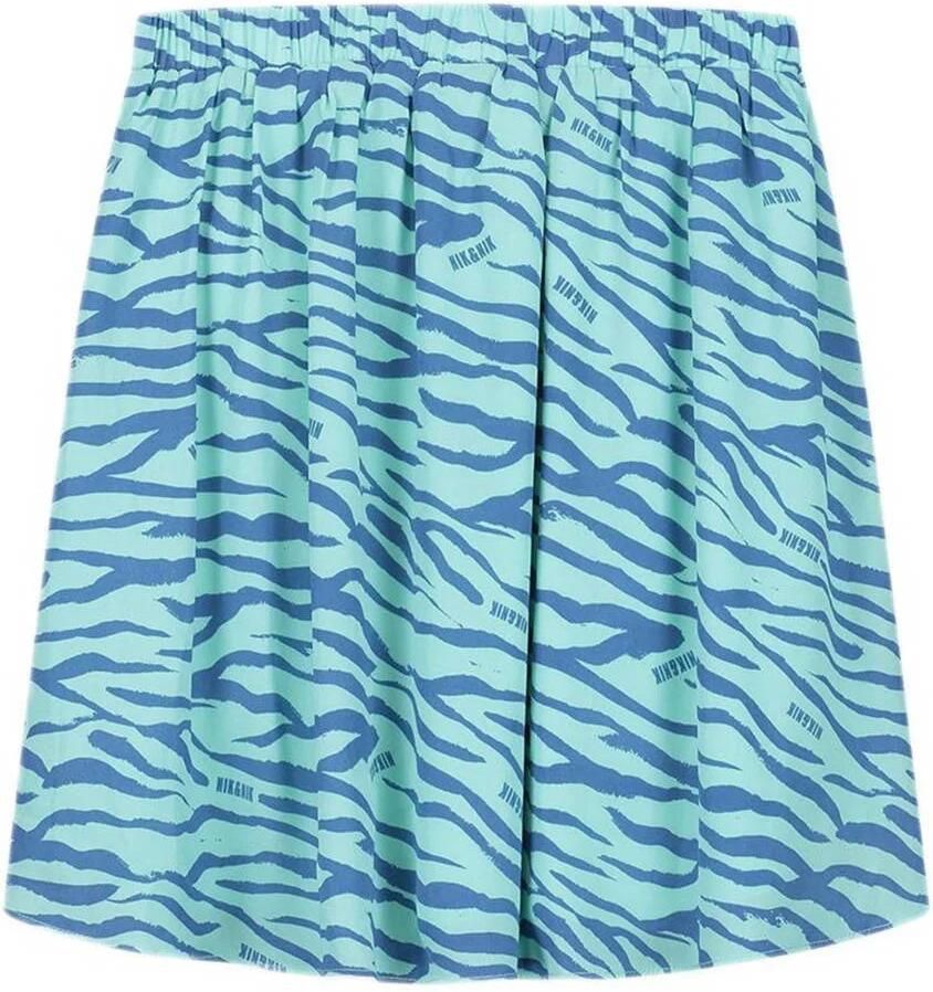 NIK&NIK rok Kenley met zebraprint helderblauw donkerblauw Meisjes Gerecycled polyester 152 - Foto 2