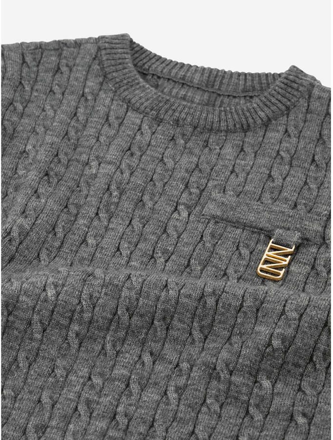 NIK & NIK Meisjes Tops & T-shirts Xia Cable Top Grijs - Foto 3