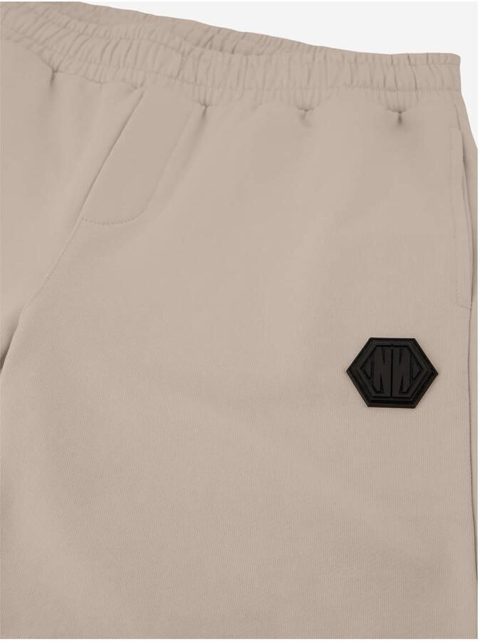 NIK & NIK Jongens Broeken Icon Sweatshort Beige