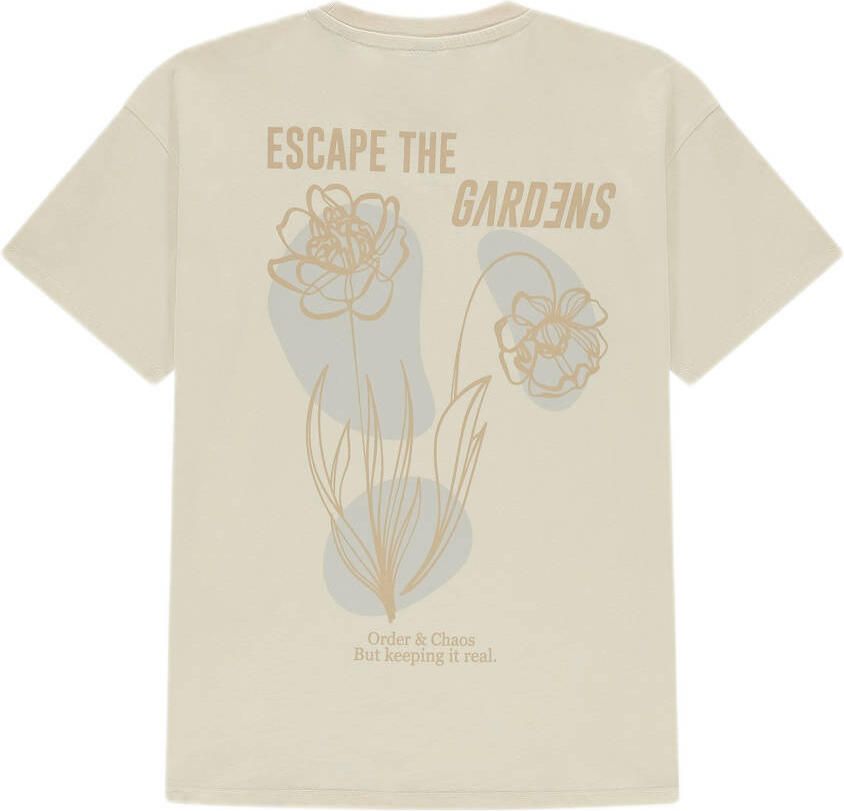 NIK & NIK Jongens Polo's & T-shirts Bloom Oversized T-shirt Beige - Foto 4