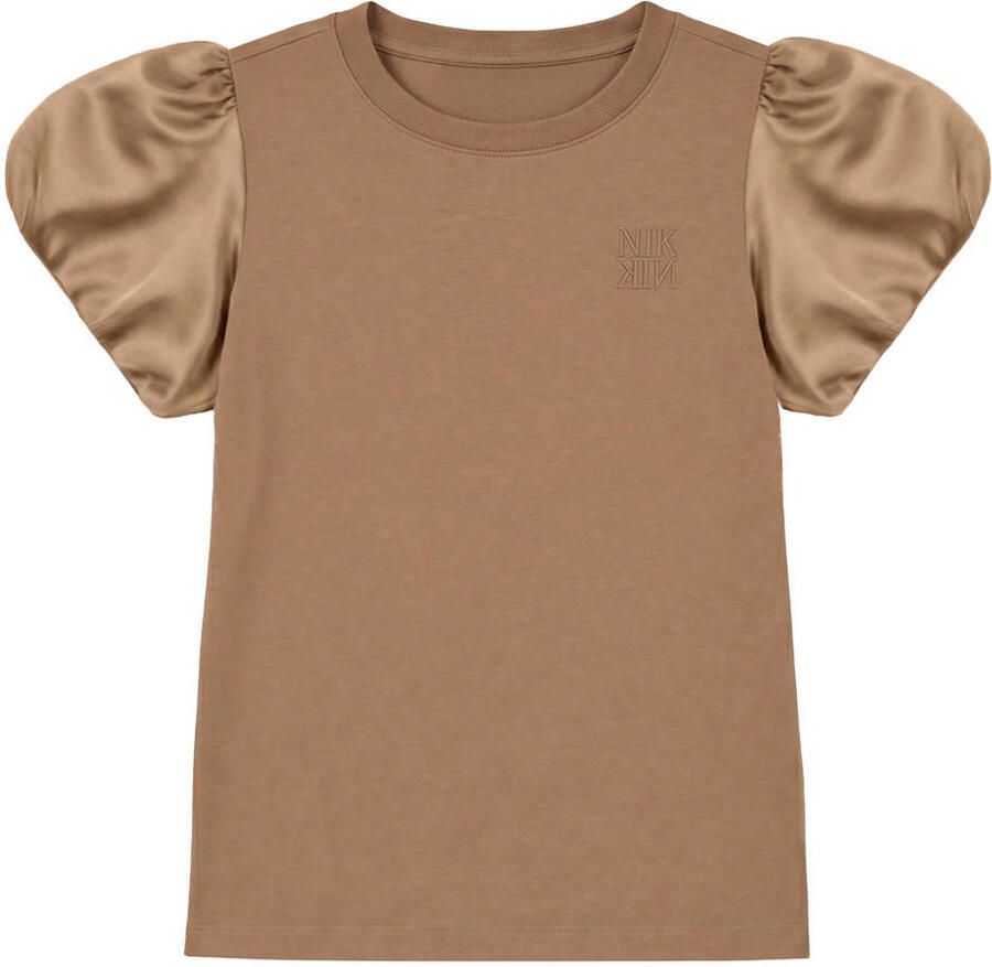 NIK&NIK T-shirt met borduursels bruin