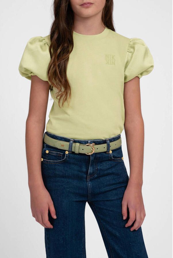 NIK&NIK T-shirt met borduursels lichtgroen