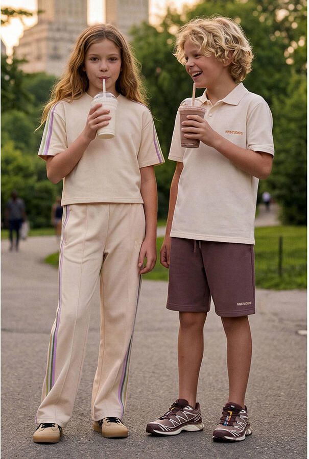 NIK&NIK wide leg casual broek beige - Foto 2
