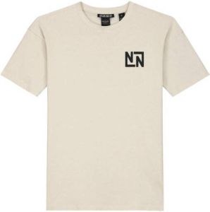 NIK&NIK T-shirt Fennamet backprint beige