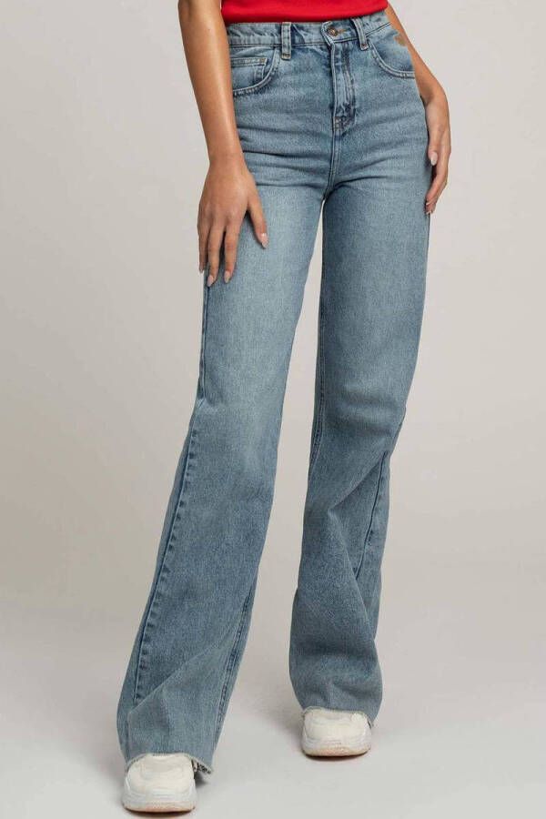 NIK&NIK wide leg jeans Fiori light blue