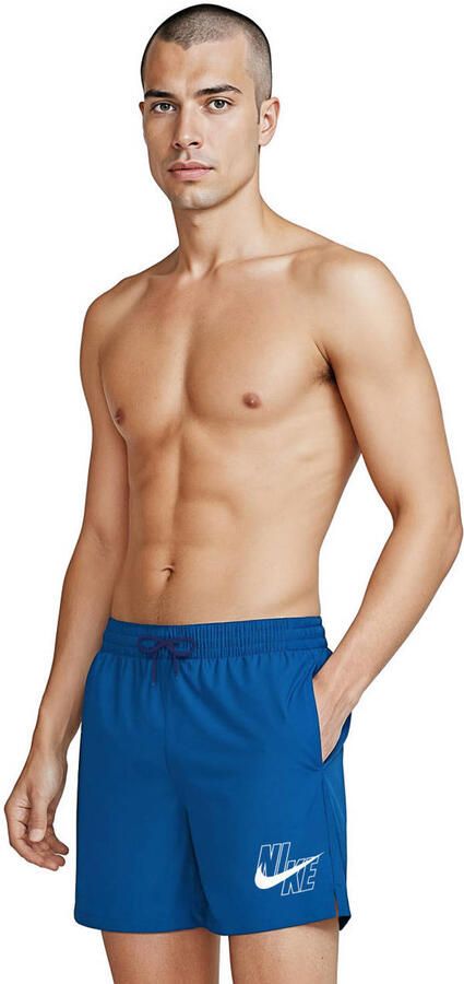 Nike zwemshort Breaker Logo 5' Volley blauw
