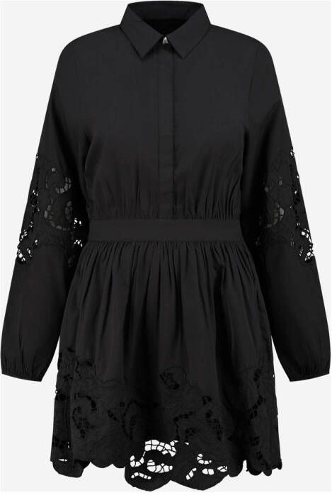 NIKKIE A-lijn jurk van gerecycled polyester zwart