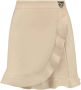 NIKKIE imitatieleren rok Natasja met ruches beige - Thumbnail 1