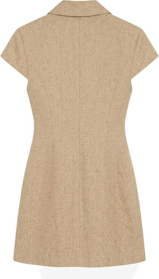 NIKKIE blazerjurk met glitters beige - Foto 3