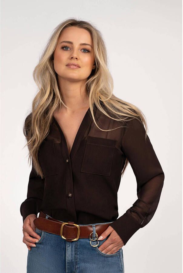 NIKKIE blouse bruin